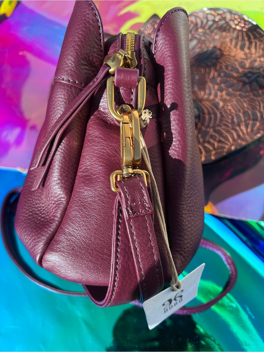 NWT HOBO Starr Convertible Crossbody Leather Mulberry Shoulder Bag - Picture 5 of 16